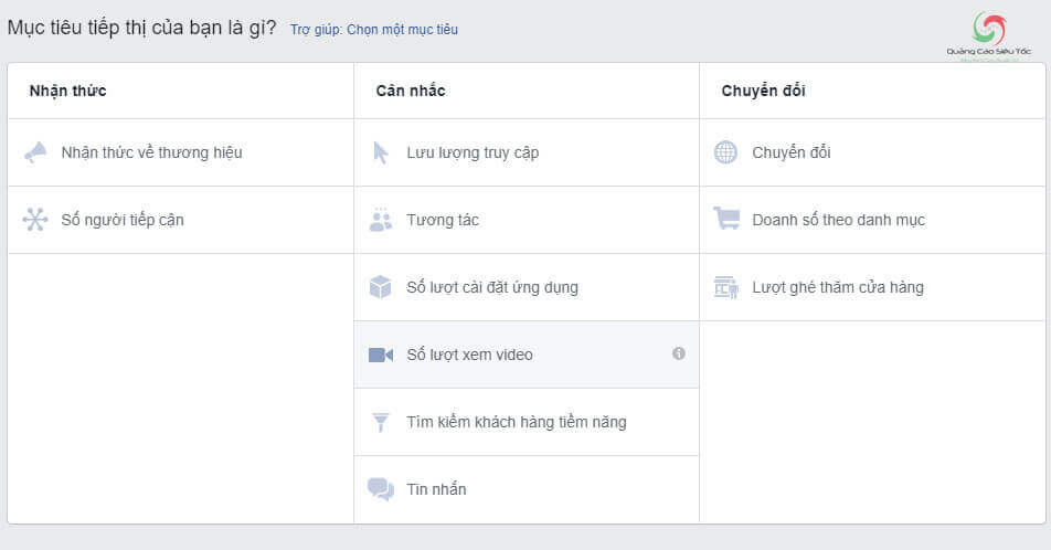 Tối ưu mục tiêu quảng cáo Facebook 