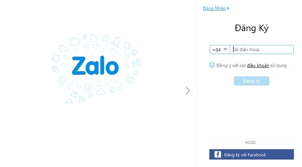 đăng nhập zalo trực tuyến