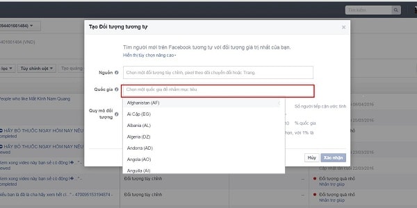 Tạo tệp đối tượng tùy chỉnh trong quảng cáo facebook Tạo tệp đối tượng tùy chỉnh trong quảng cáo facebook