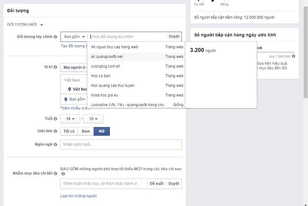 Tạo đối tượng lookalike trong Facebook Ads Tạo đối tượng lookalike trong Facebook Ads