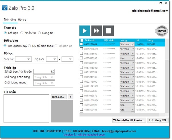 phần mềm zalo marketing