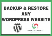 Cách BACKUP WORDPRESS và RETORE Website Nhanh Nhất Cách BACKUP WORDPRESS và RETORE Website Nhanh Nhất