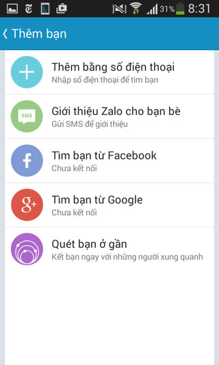 tim ban chat zalo