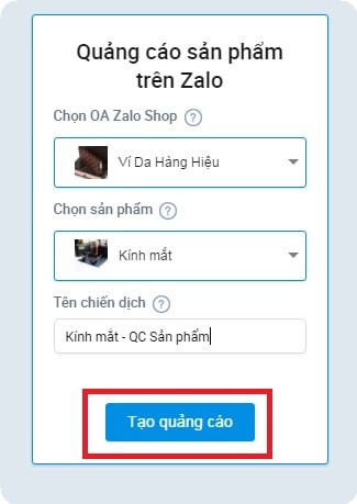học quảng cáo zalo