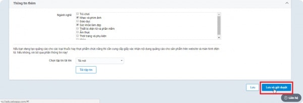 cách chạy quảng cáo trên zalo