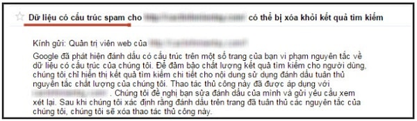 Website Đã Bị Google Phạt