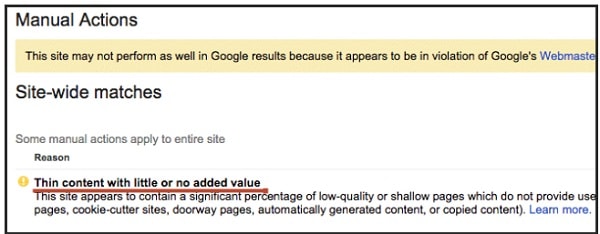 Website Đã Bị Google Phạt